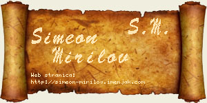Simeon Mirilov vizit kartica